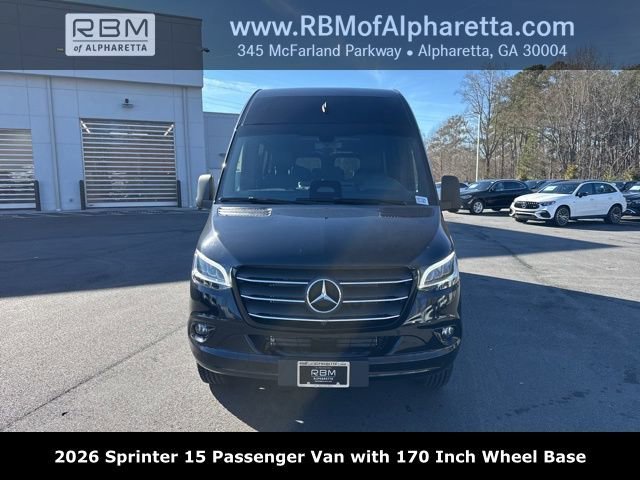 New 2026 Obsidian Black Metallic Mercedes-Benz 170 Wheel Base 15 Passenger image 8