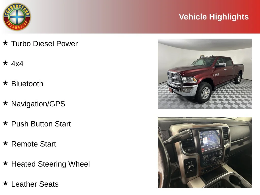 Used 2018 RAM Ram 2500 Pickup Laramie with VIN 3C6UR5FL5JG143231 for sale in Elk River, Minnesota