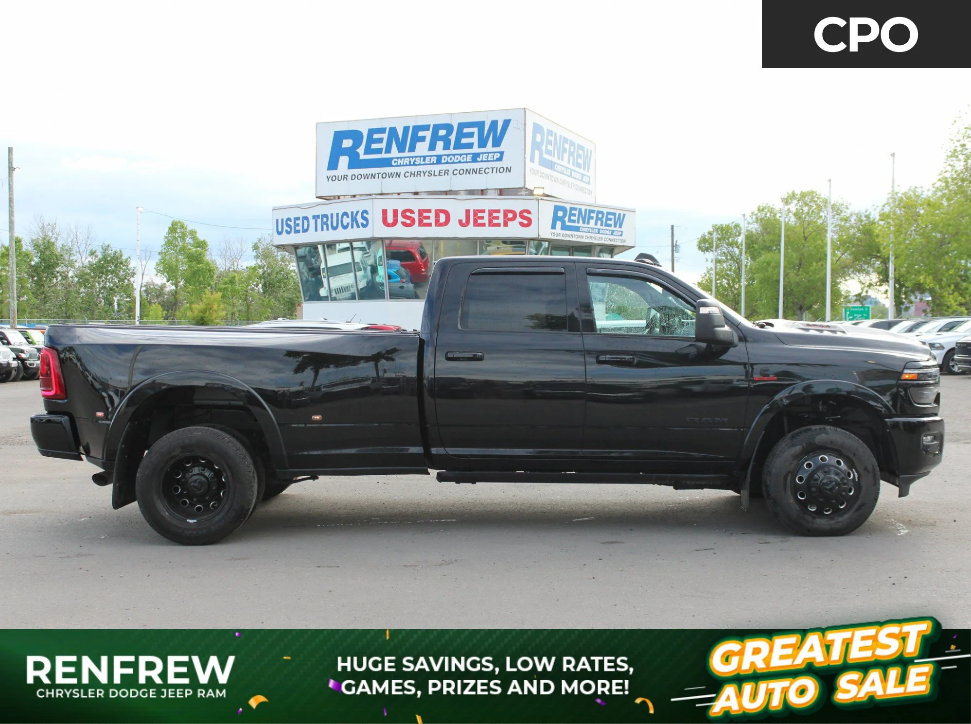 Certified Used 2025 Black RAM Limited* | Crew Cab | Cummins Diesel | Night Edition | 5th Wheel & Gooseneck | Apple CarPlay image 1