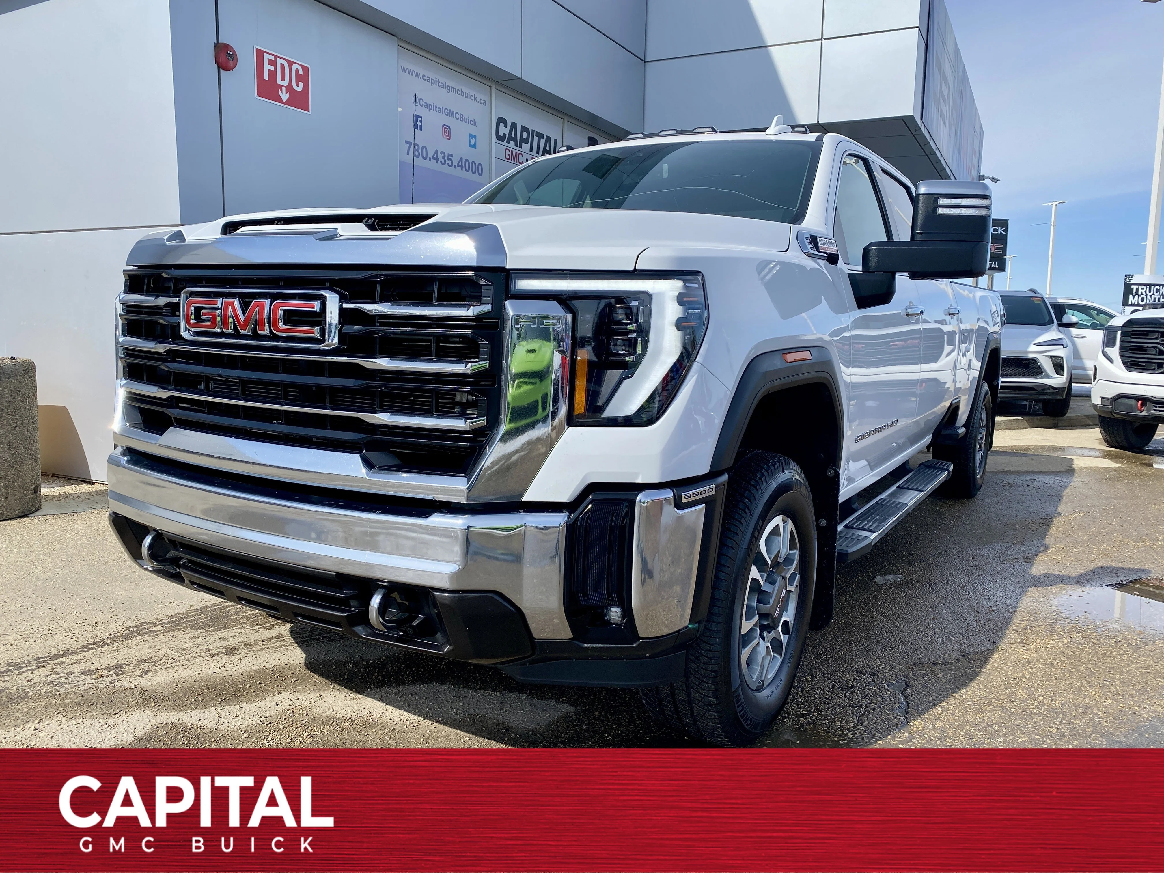 Certified Used 2024 Summit White GMC Crew Cab SLT image 1