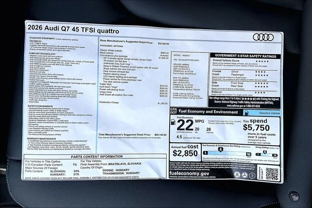 New 2026 White Audi  image 14