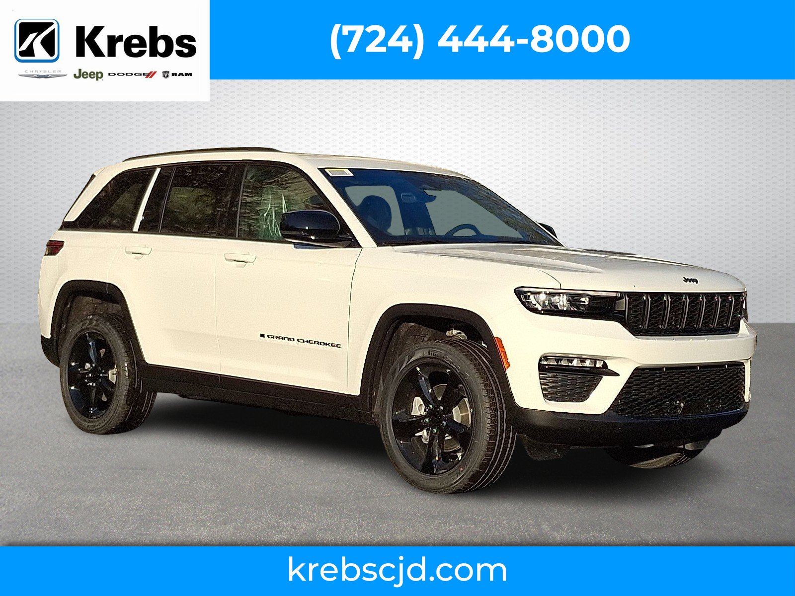 New 2025 Bright White Clear-Coat Exterior Paint Jeep Limited 4x4 image 1