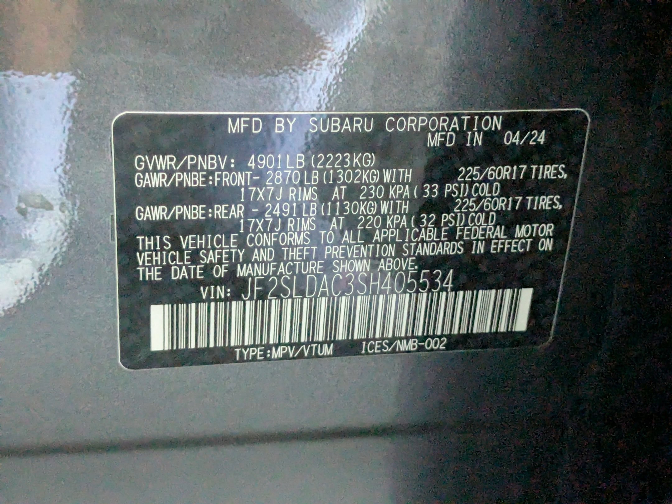 Certified Used 2025 Magnetite Gray Metallic Subaru Base image 27