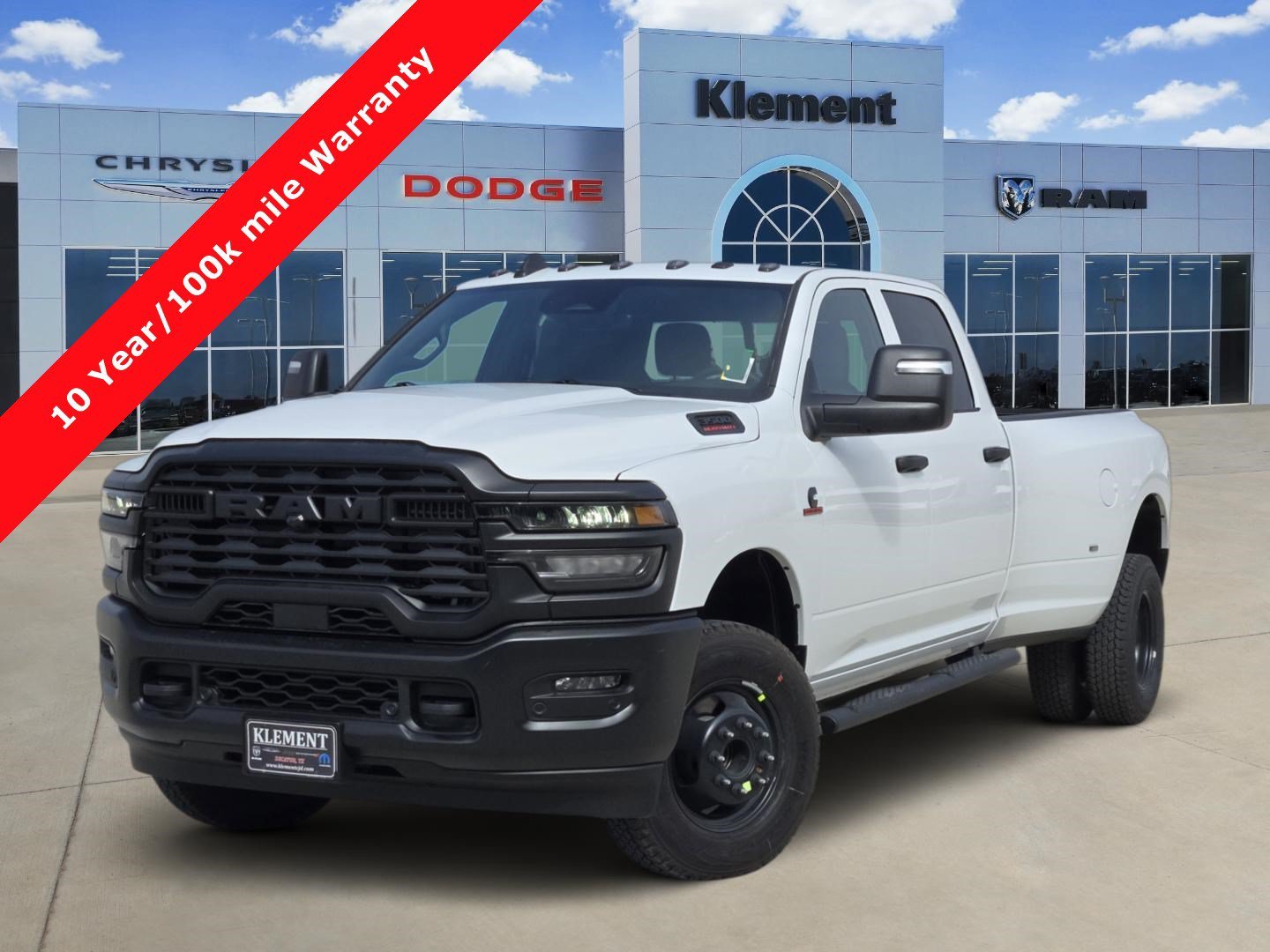 New 2026 Bright White Clear-Coat Exterior Paint RAM Tradesman Crew Cab 4x4 8