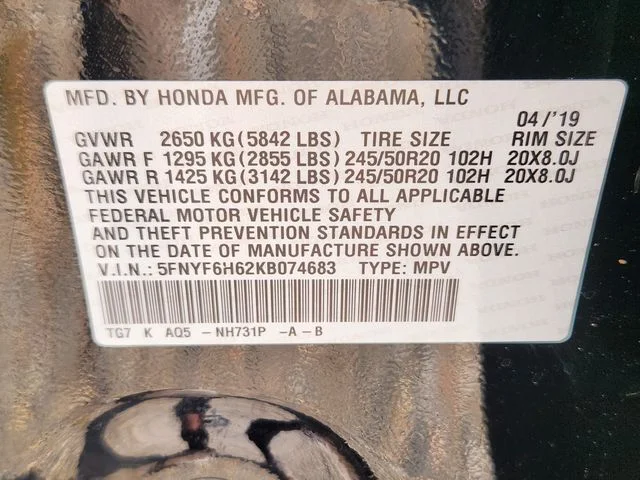 Used 2019 Black Honda Touring image 26