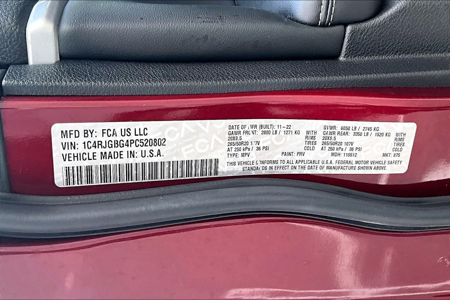 Used 2023 Velvet Red Pearlcoat Jeep Limited image 37