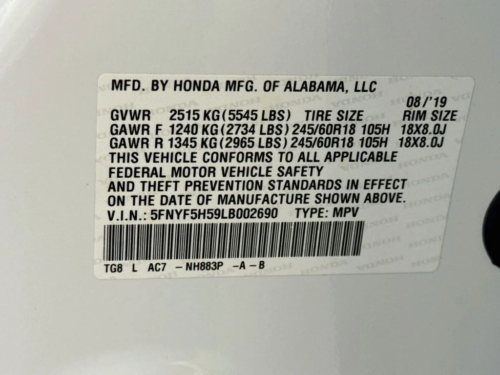 Used 2020 White Honda EX-L image 44