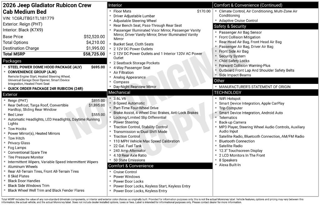 New 2026 Reign Exterior Paint Jeep Rubicon image 5