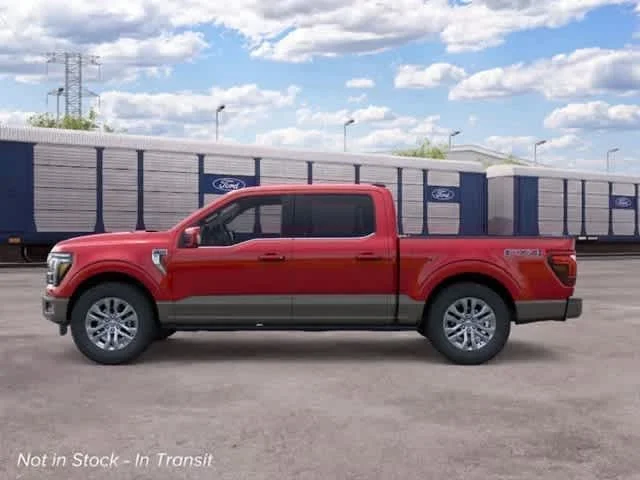 New 2026 Ruby Red Metallic Tinted Clearcoat/Marsh Gray Ford King Ranch image 3