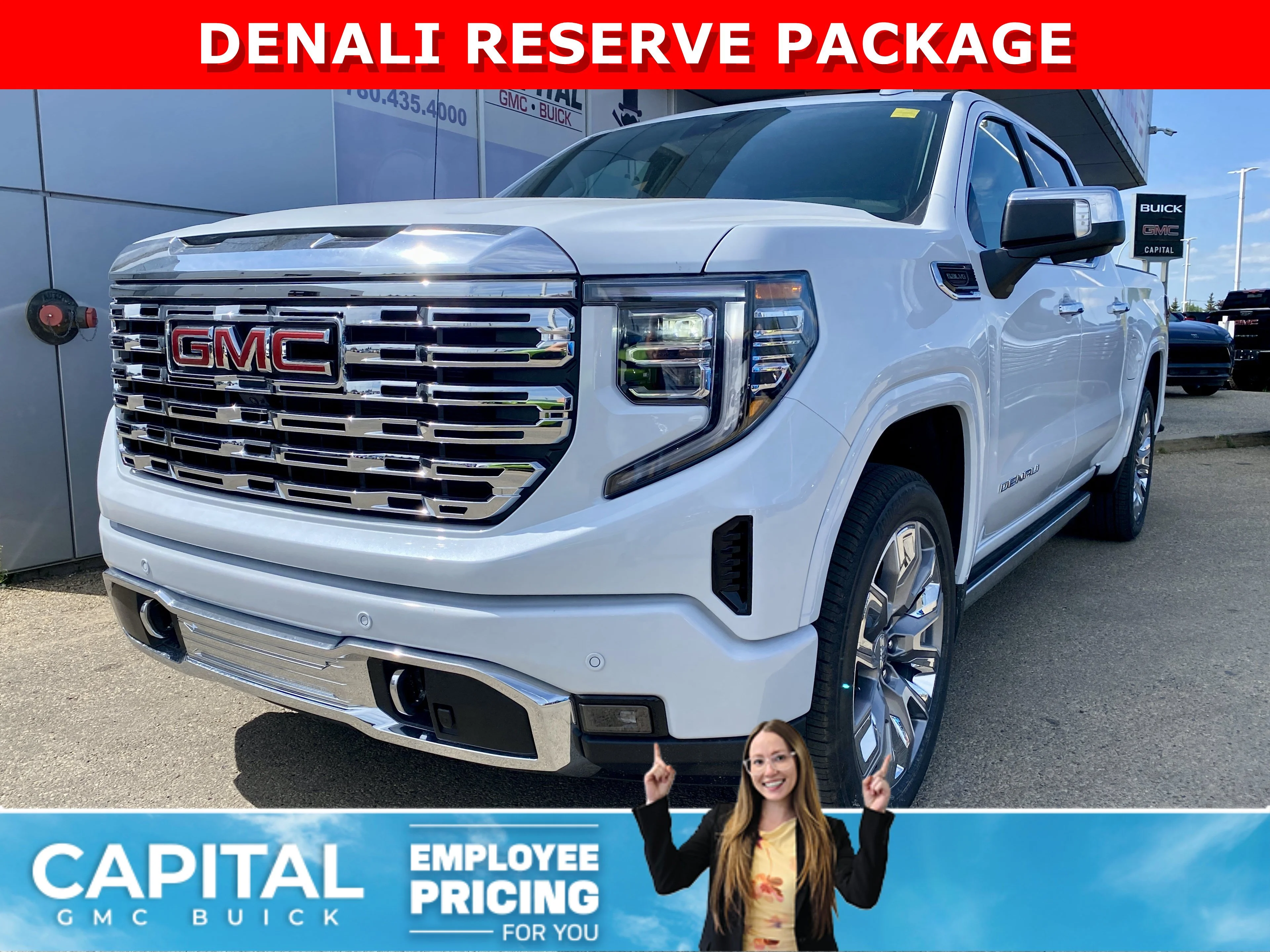 New 2026 GLACIER WHITE TRICOAT GMC Denali image 1