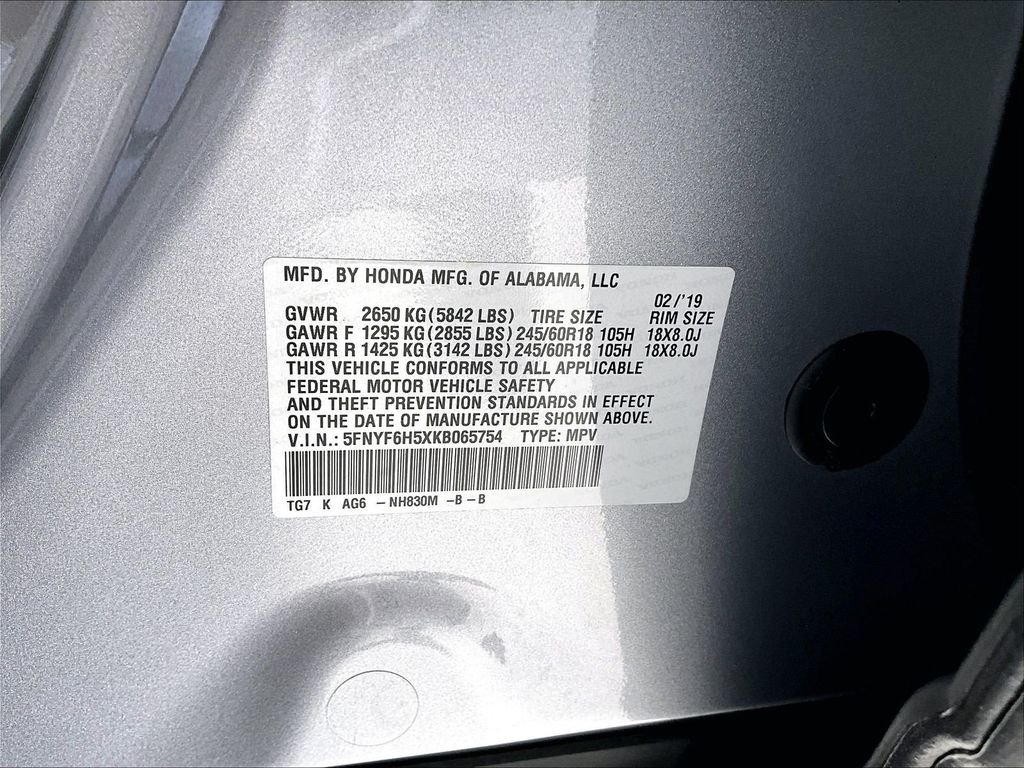 Used 2019 Gray Honda EX-L image 37
