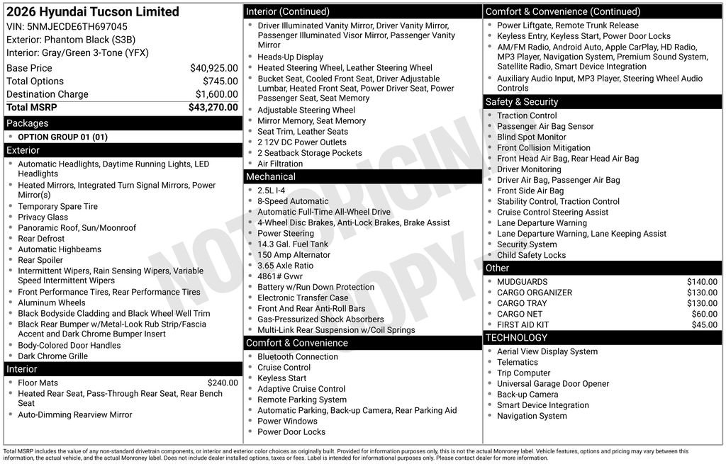 New 2026 Black Hyundai Limited AWD image 26
