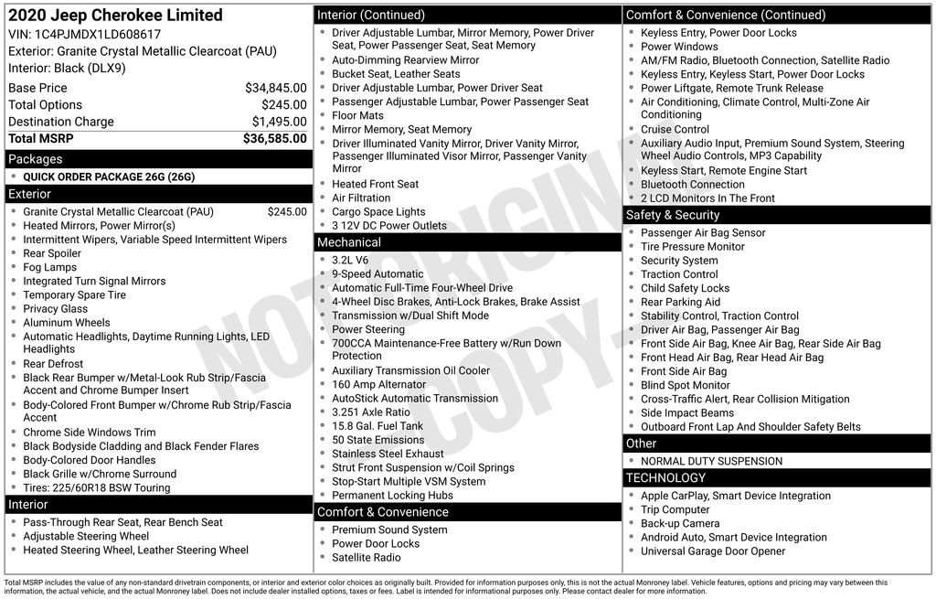Used 2020 Gray Jeep Limited image 6