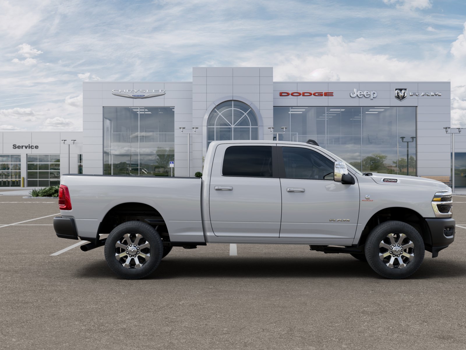 New 2025 Bright White Clear-Coat Exterior Paint RAM Laramie image 43