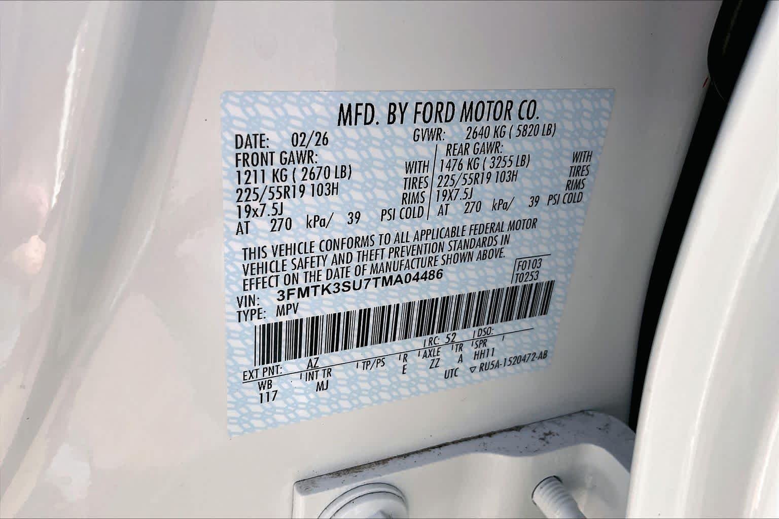 New 2026 Star White Metallic Tri-coat Ford Premium image 19