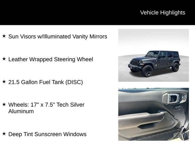 Used 2018 Granite Crystal Clearcoat Metallic Jeep Unlimited Sport S image 15