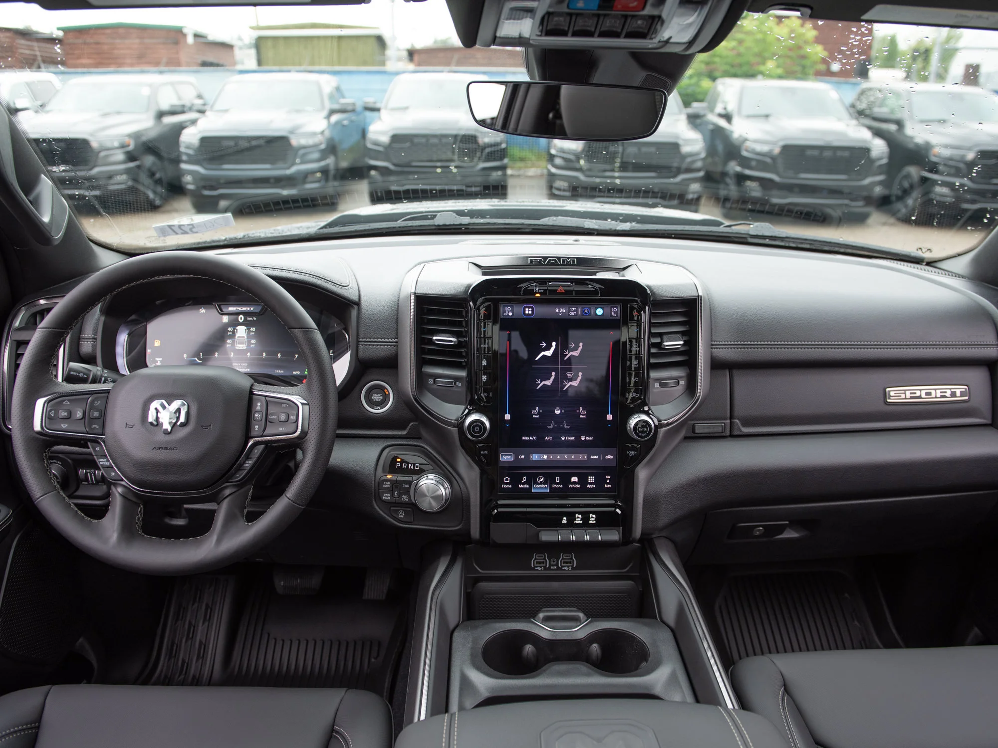 New 2026 Blue RAM Sport* Crew Cab 4x4, Panoramic Sunroof, Heated Seats/Wheel, Nav image 13