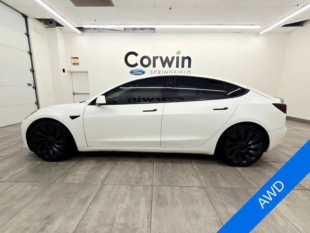 Used 2021 Pearl White Multi Tesla Performance image 2