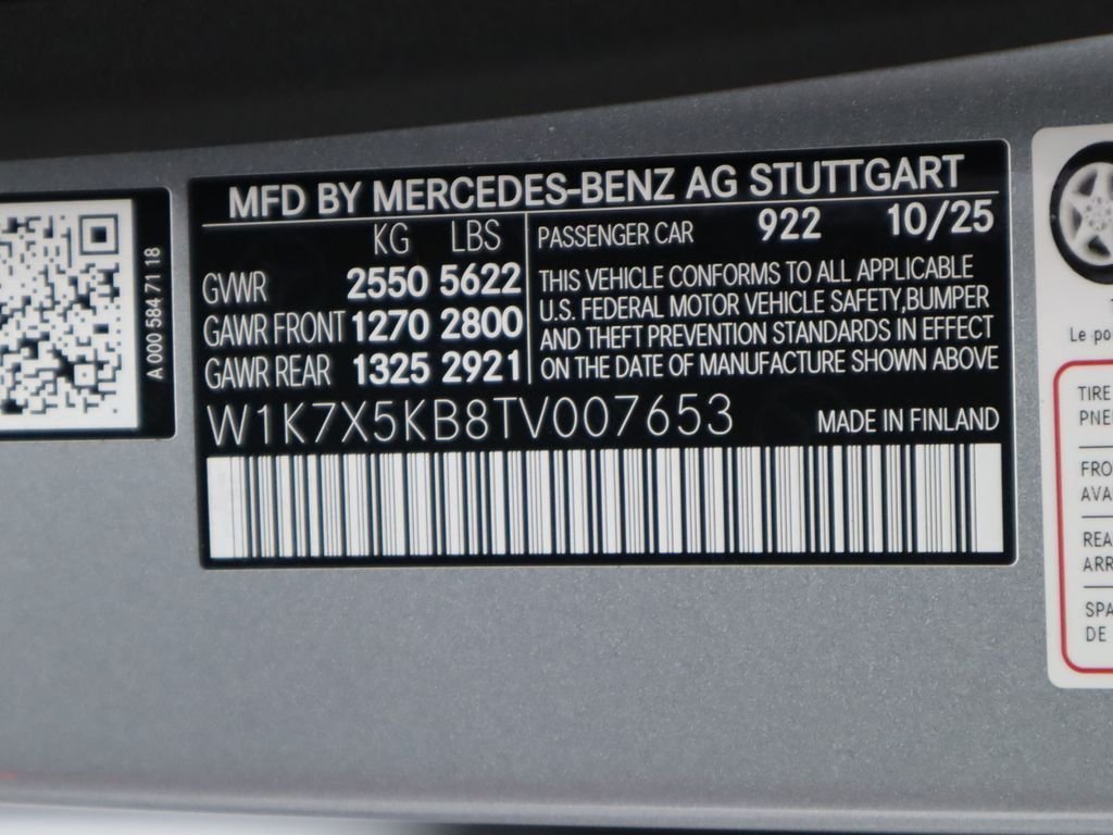 New 2026 Cirrus Silver Metallic Mercedes-Benz Base image 35