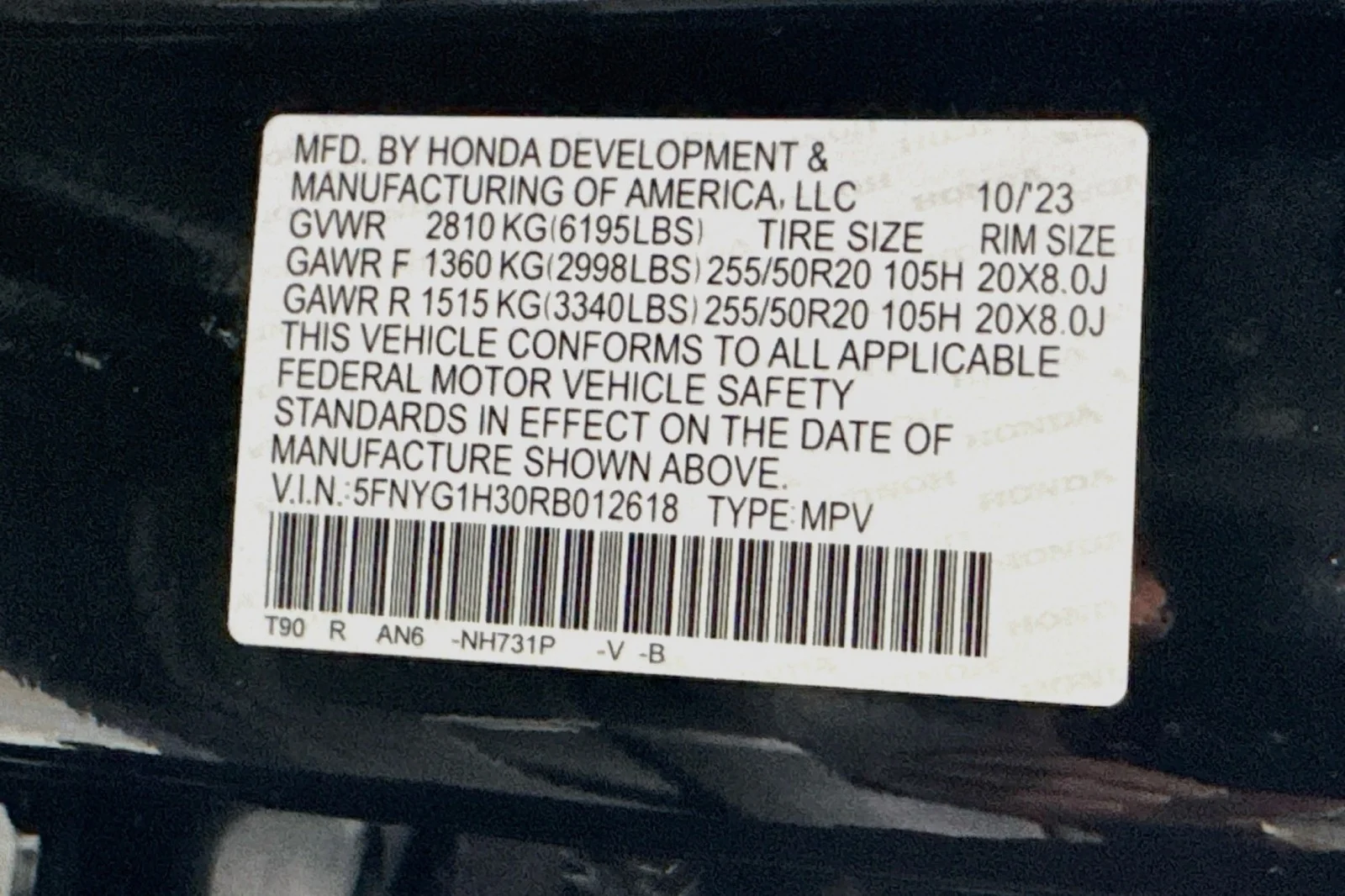 Used 2024 CRYSTAL BLACK Honda Sport AWD image 25