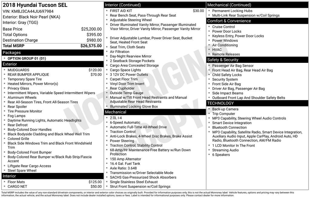 Used 2018 Black Hyundai SEL image 2