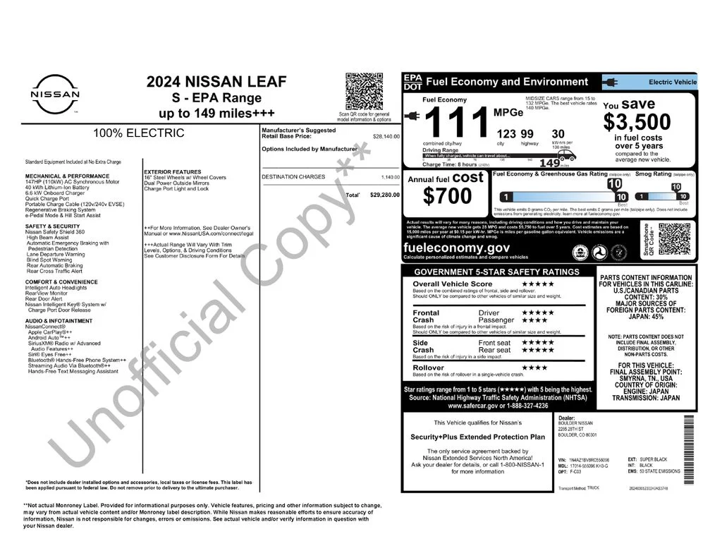 Used 2024 Black Nissan S image 17