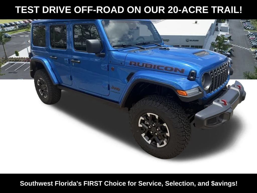 New 2026 Hydro Blue Pearl-Coat Exterior Paint Jeep Rubicon image 2