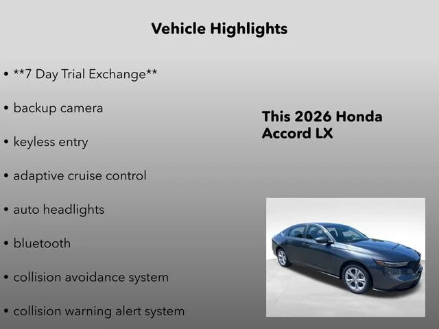 New 2026 Meteorite Gray Metallic Honda LX image 5