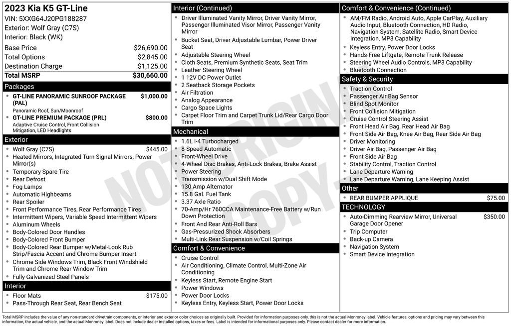Used 2023 Gray Kia GT-Line image 6