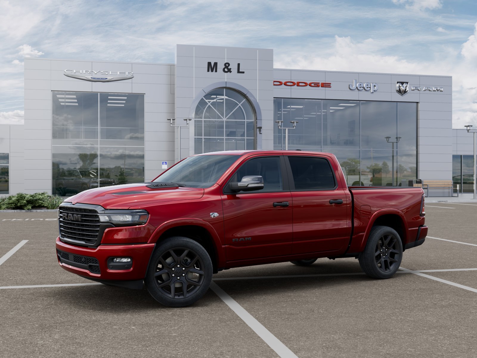 New 2026 Molten Red Pearl-Coat Exterior Paint RAM Laramie image 29