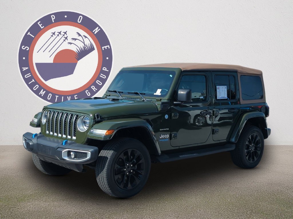 Used 2022 Green Jeep Unlimited Sahara 4xe image 1
