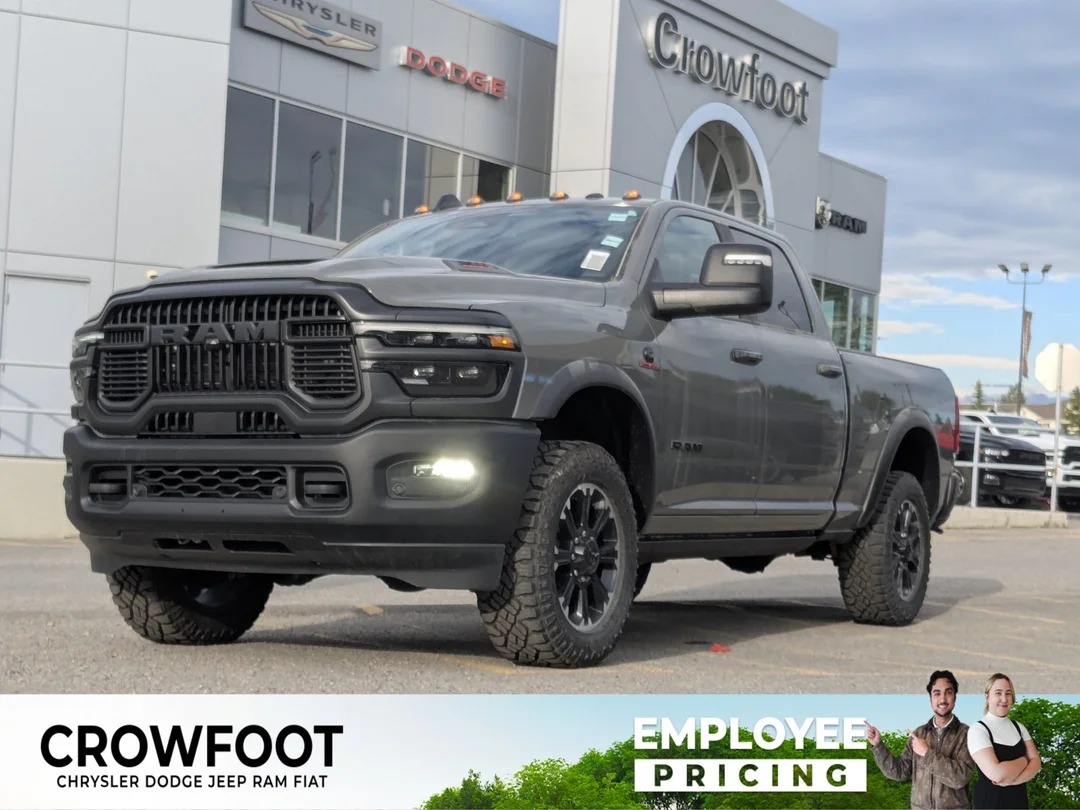 New 2026 Grey RAM Rebel - - 6.7L HO Diesel - Level 2 Pkg w/ 14.4 Screen - Rear Auto-Level Air Susp & More! image 1
