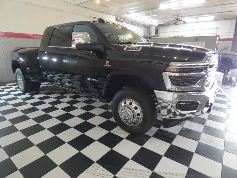 New 2026 Diamond Black Crystal Pearl-Coat Exterior Paint RAM Longhorn Mega Cab 6