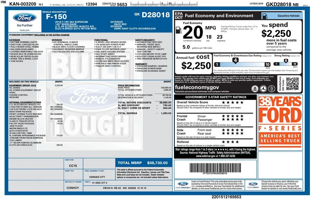 Used 2016 Race Red Ford XL image 34
