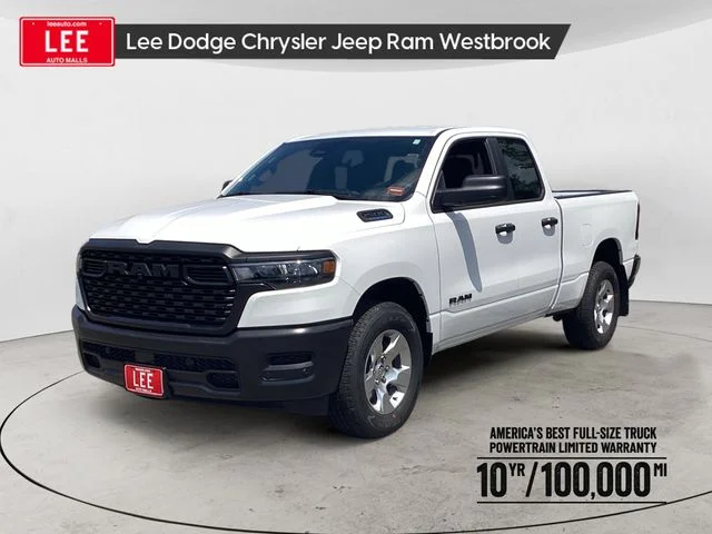 New 2026 Bright White Clearcoat Ram TRADESMAN QUAD CAB 4X4 6