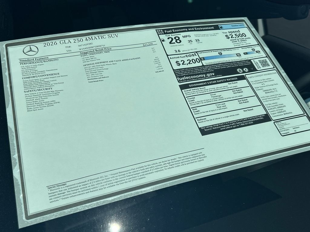 New 2026 Polar White Mercedes-Benz GLA 250 image 35