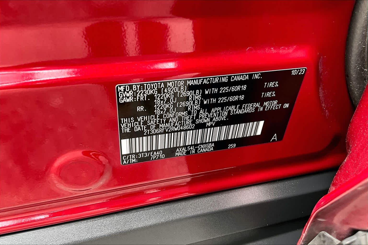 Used 2024 Ruby Flare Pearl Toyota Hybrid Limited image 35