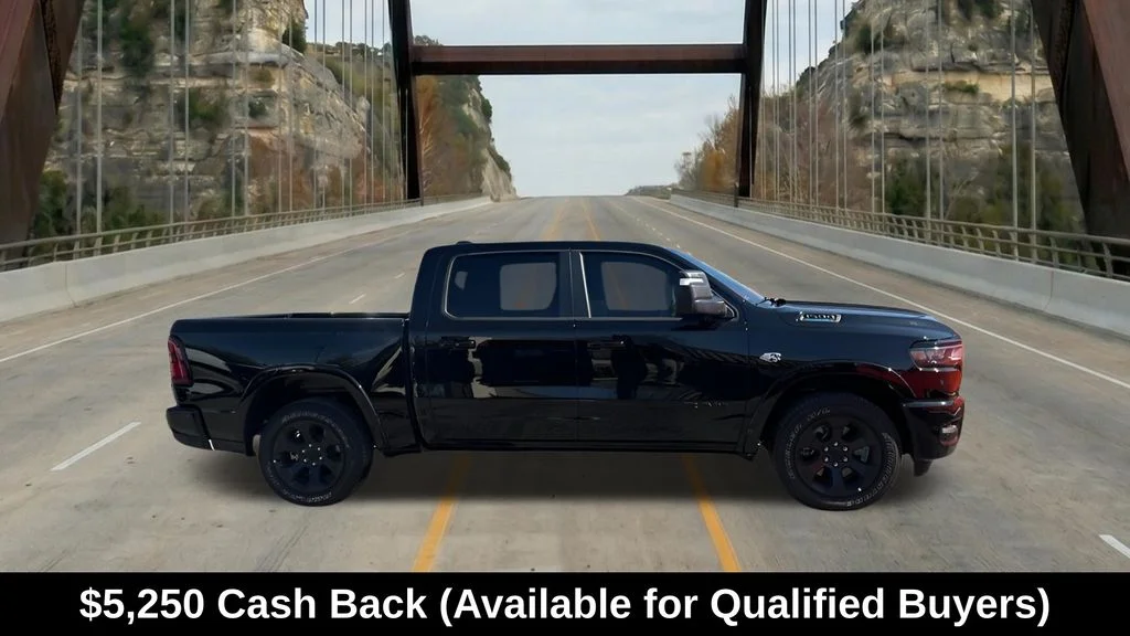 New 2026 Diamond Black Crystal Pearl-Coat Exterior Paint RAM Big Horn/Lone Star image 13