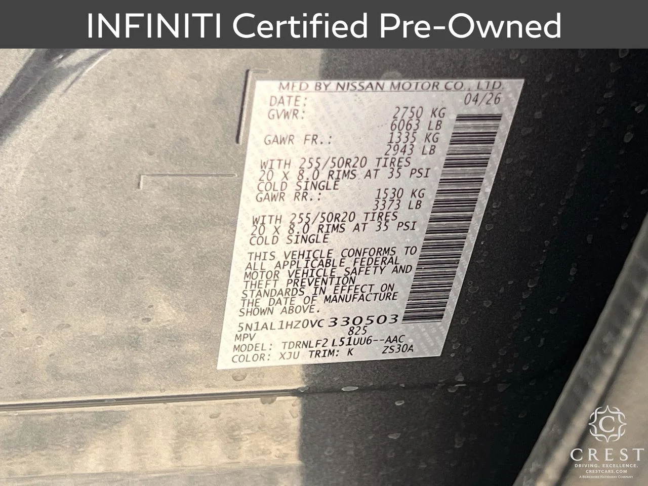 Certified Used 2027 Moonbow Blue Black Obsidian INFINITI AUTOGRAPH image 34