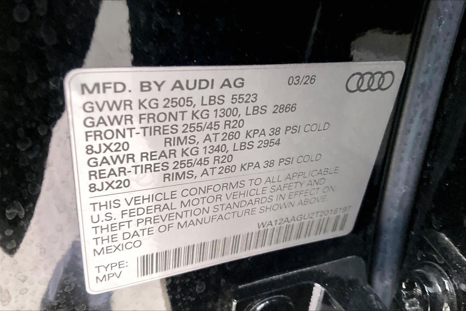 Used 2026 Mythos Black Metallic Audi Premium Plus image 33