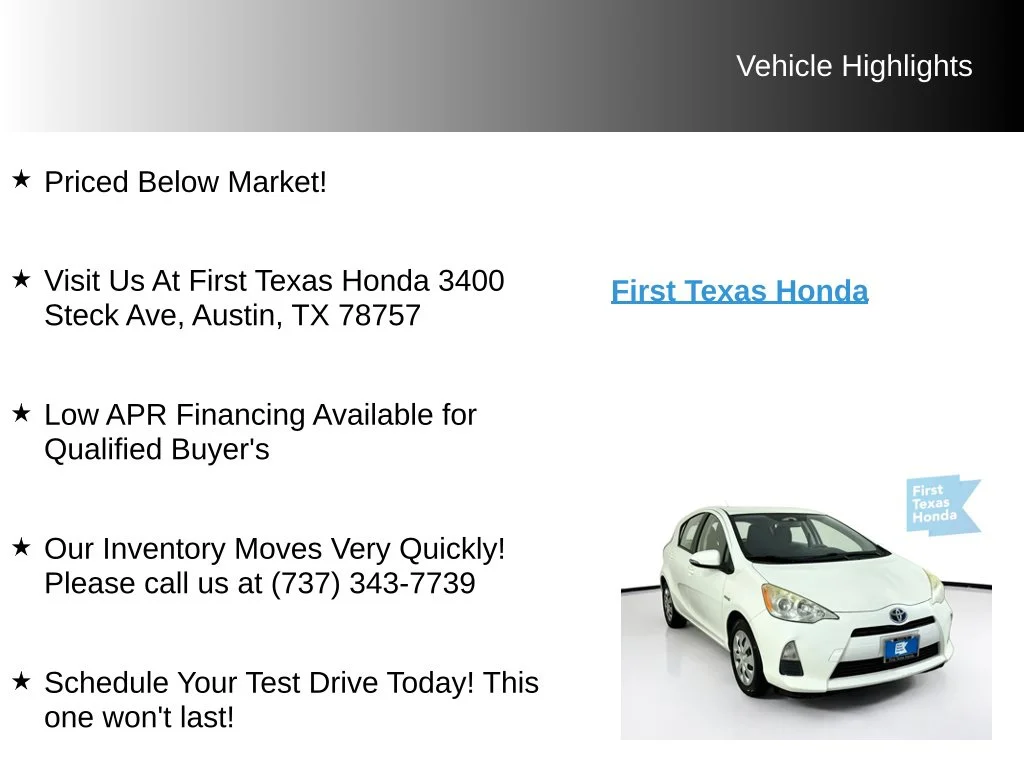 Used 2013 Super White Toyota Two image 9