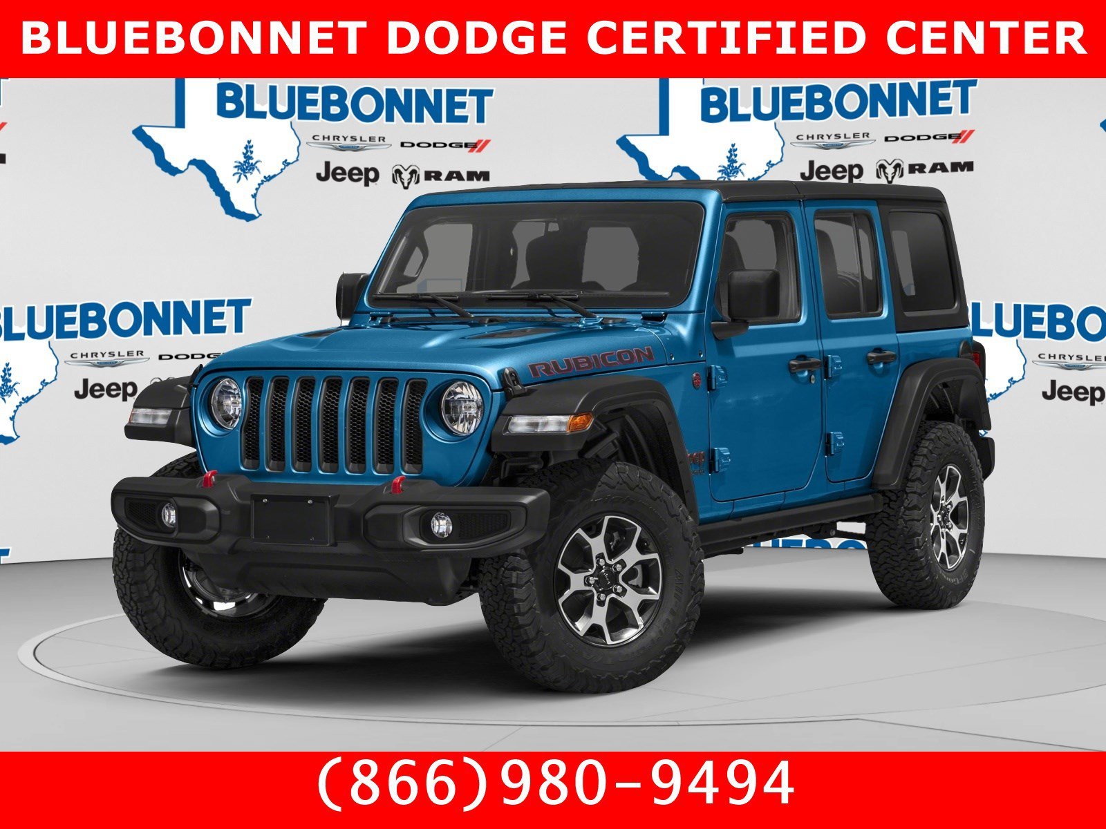 Used 2022 Hydro Blue Pearlcoat Jeep Unlimited Rubicon image 1