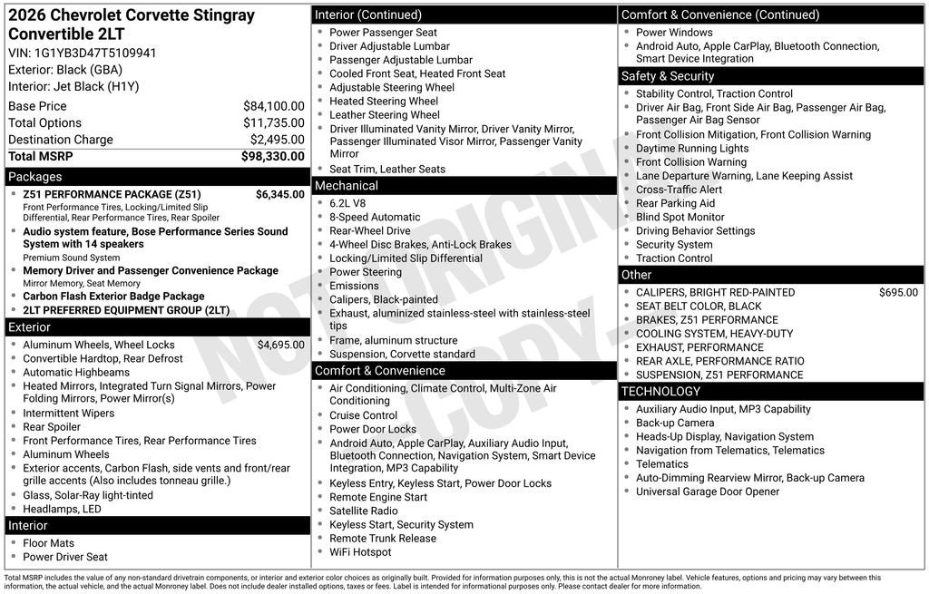 New 2026 Black Chevrolet 2LT image 25