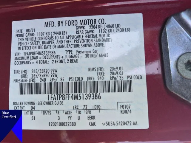 Used 2021 Red Ford GT Premium image 37