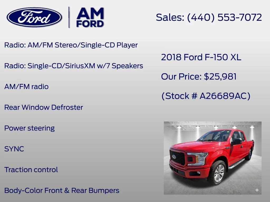 Used 2018 Race Red Ford XL image 32