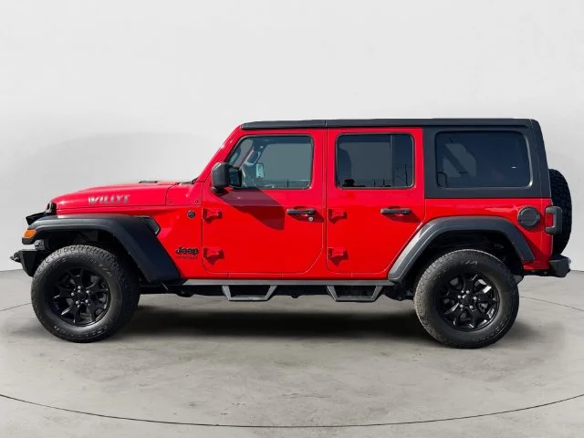 Used 2021 Red Jeep Unlimited Willys image 9