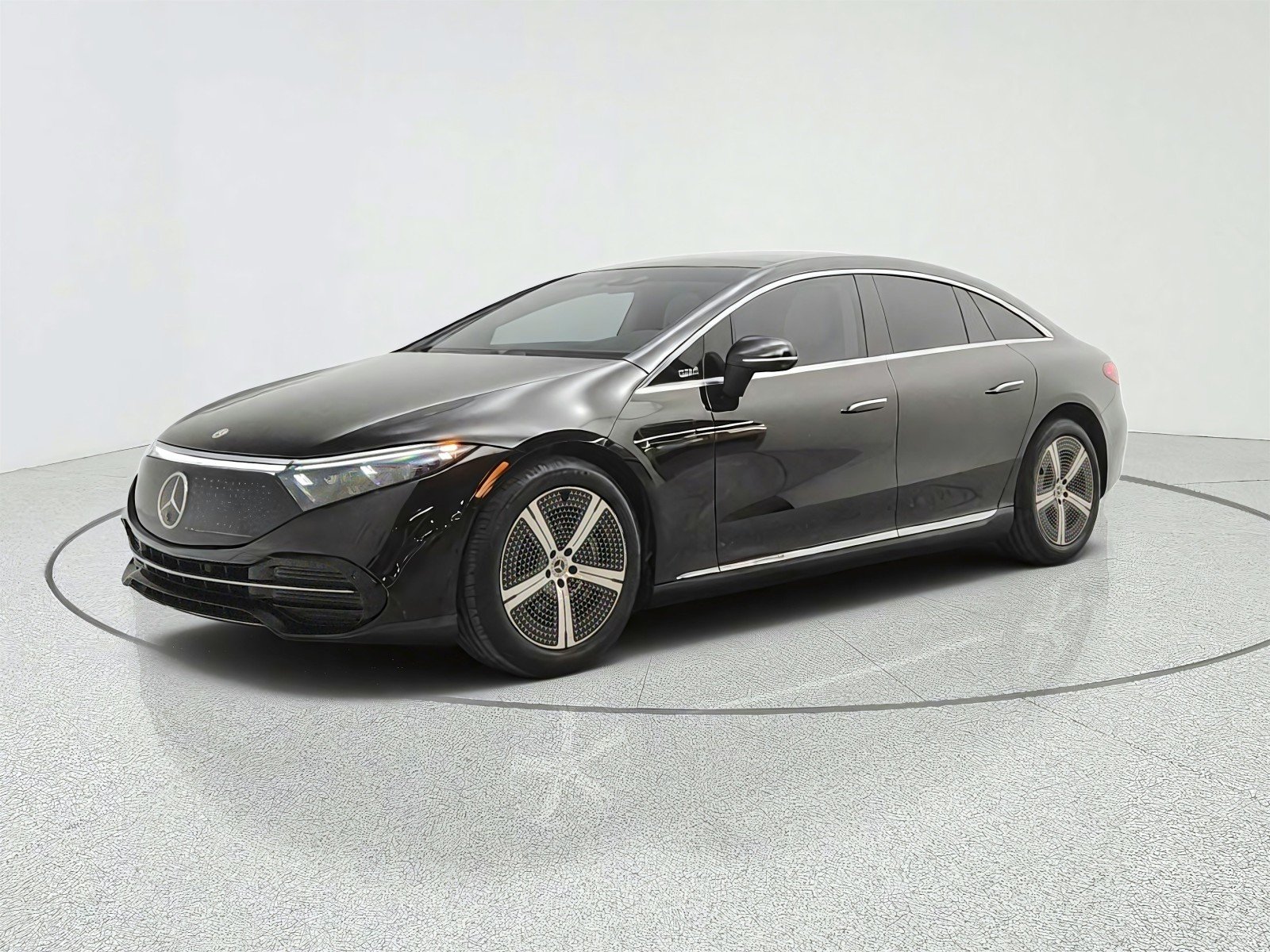 Certified Used 2024 Obsidian Black Metallic Mercedes-Benz EQS 450+ Sedan image 1