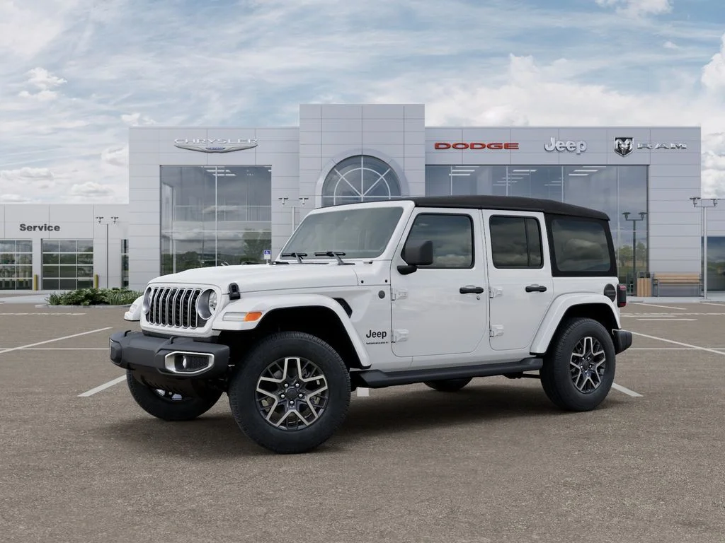 New 2026 Bright White Clear-Coat Exterior Paint Jeep Sahara image 2