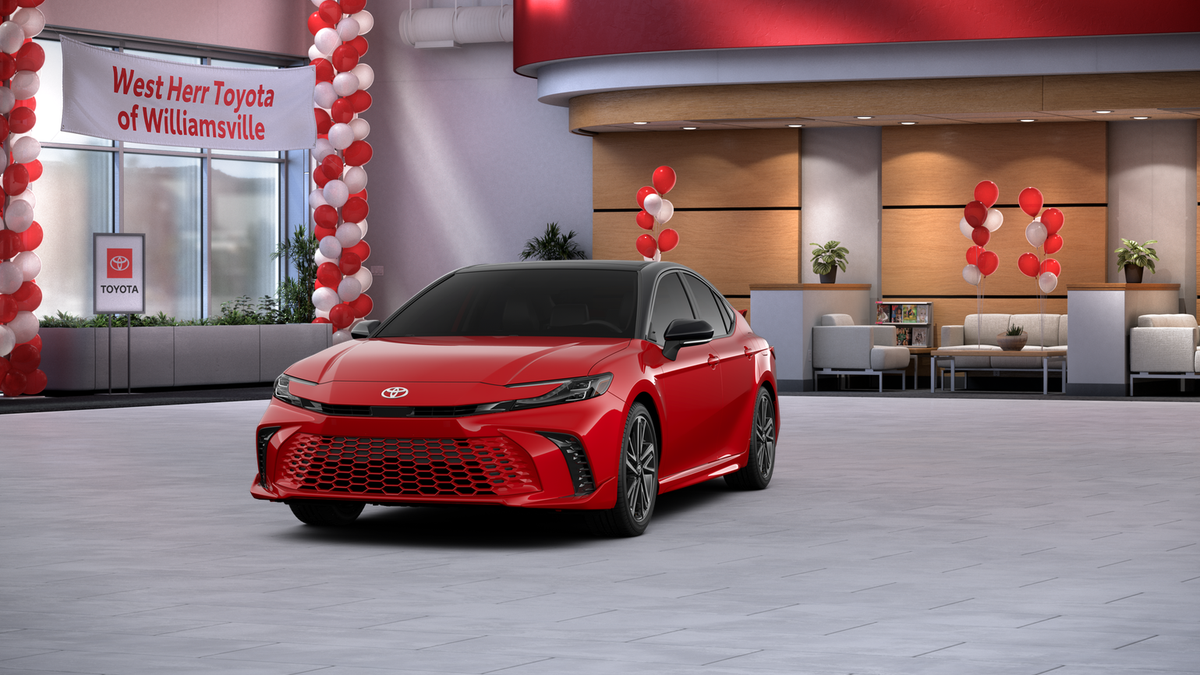 New 2026 Supersonic Red with Midnight Black Metallic roof Toyota XSE image 18