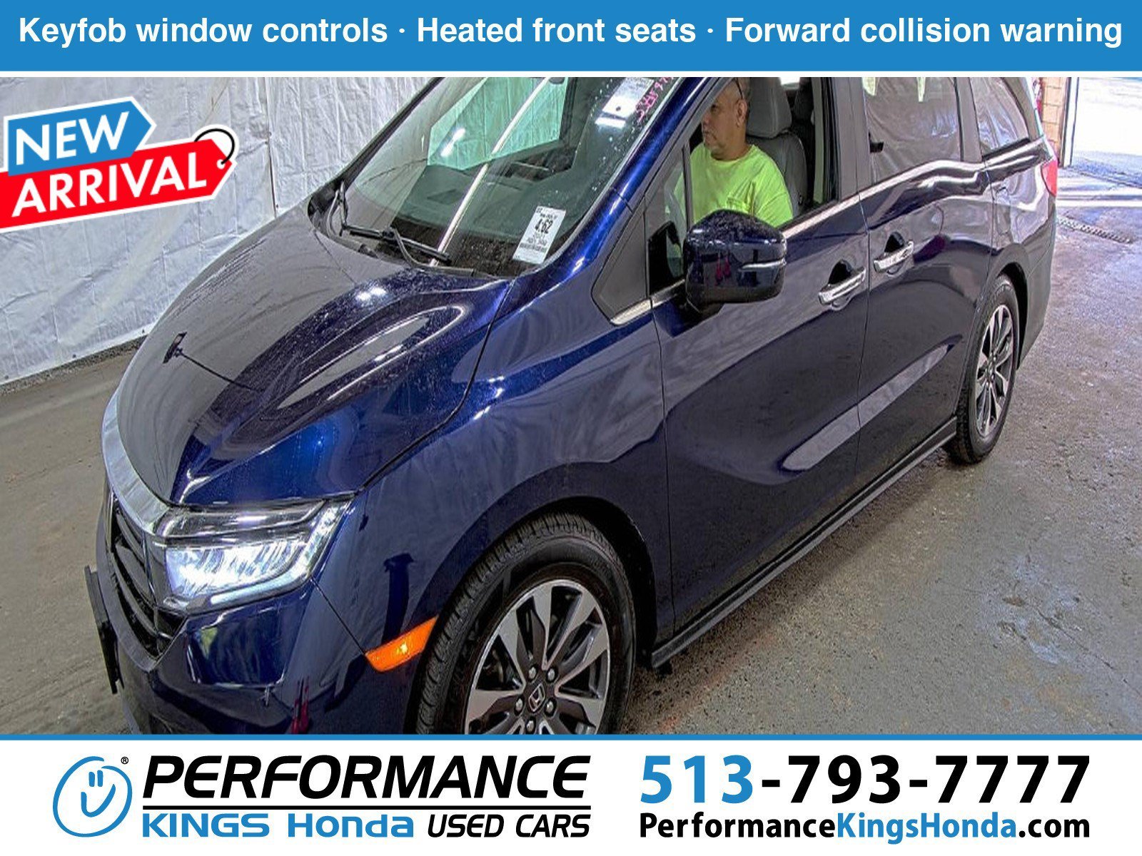 Used 2021 Obsidian Blue Pearl Honda EX-L image 1